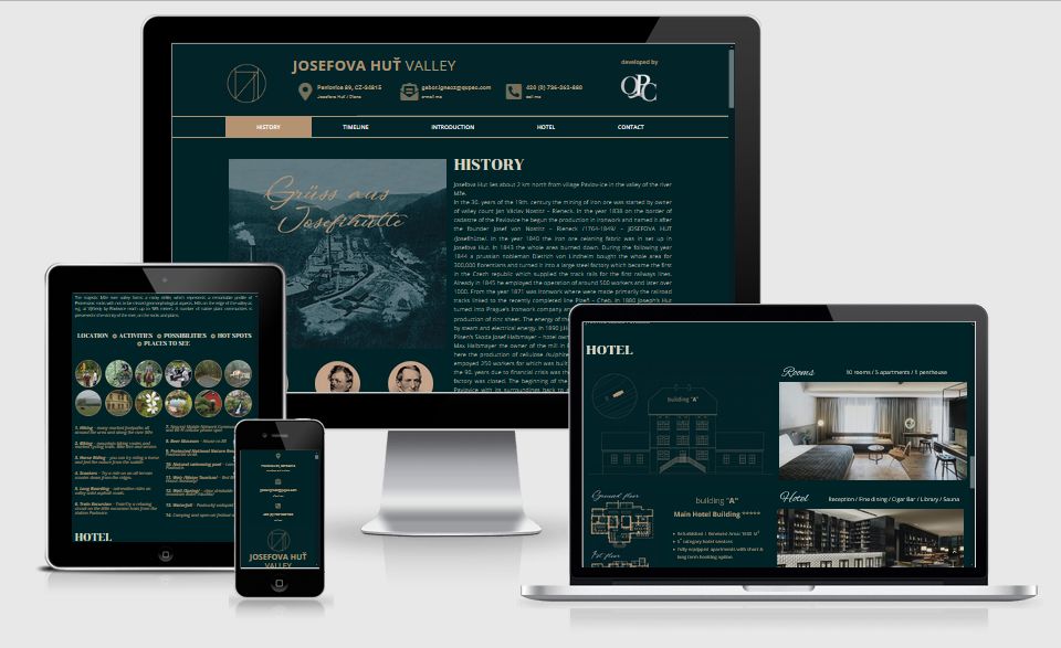 JOSEFOVA HUŤ VALLEY - landing page - Hernyák Gábor e.v.