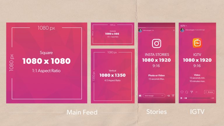 Instagram képméretek 2020