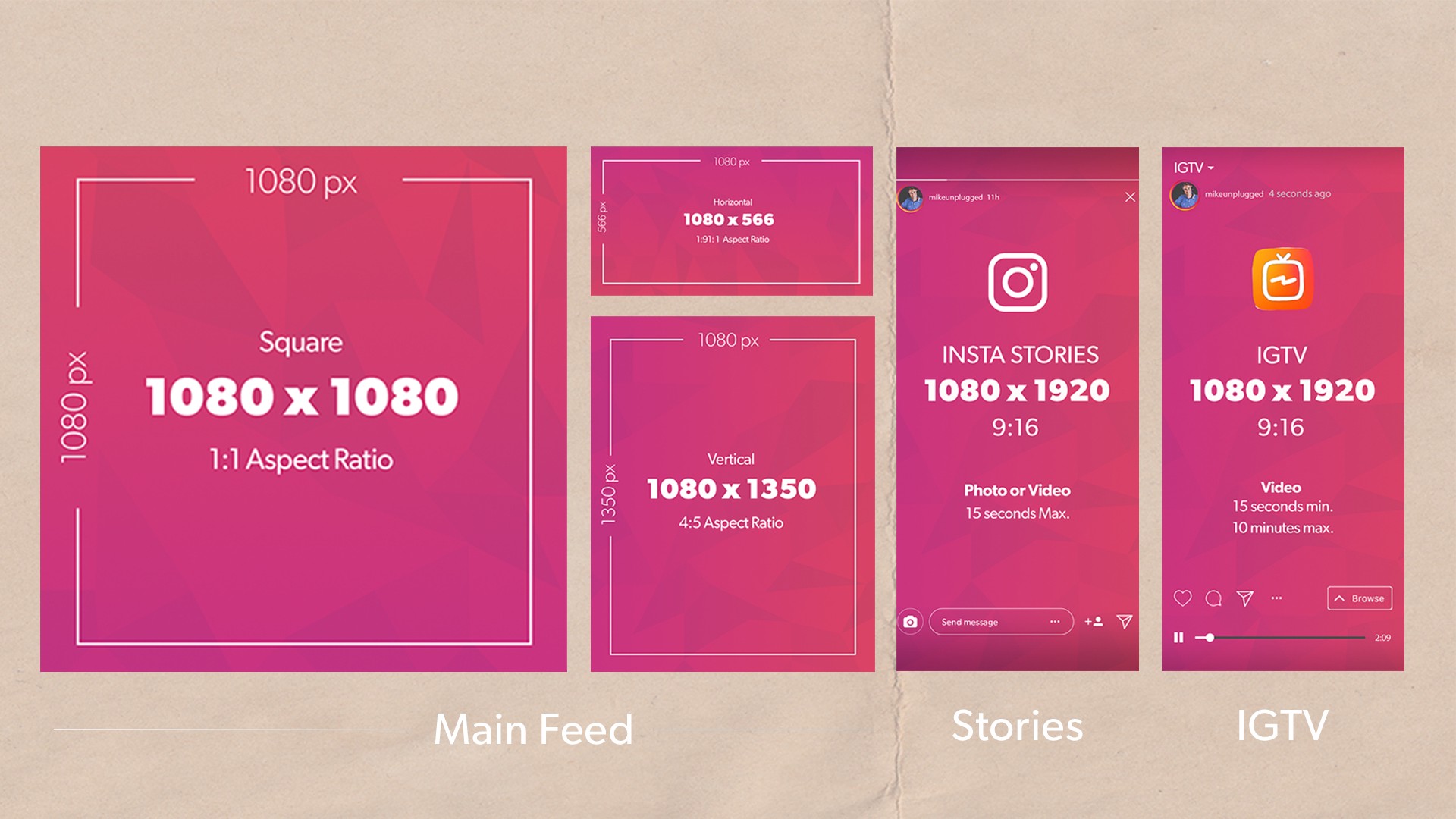 Instagram képméretek 2020