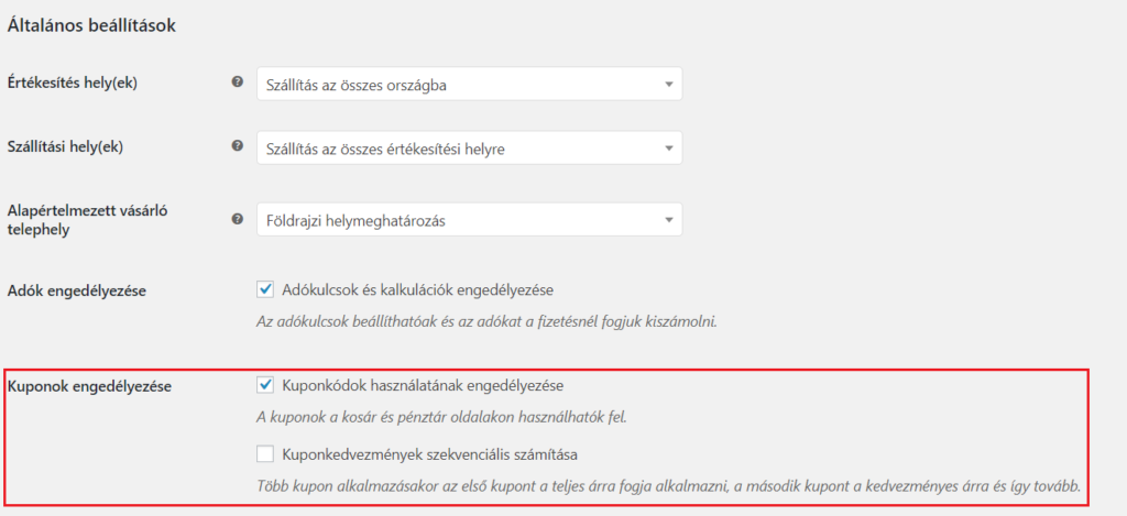 Kuponkód a WooCommerce webáruházban