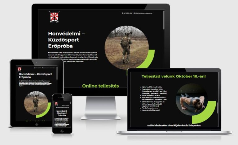 Honvédelmi – Küzdősport Erőpróba - landing oldal - Hernyák Gábor e.v.