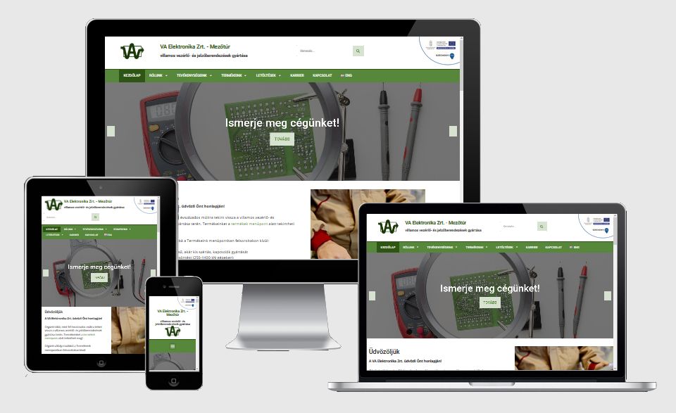 VA Elektronika Zrt. – Mezőtúr - WordPress alapú webkatalógus (2025) - Hernyák Gábor e.v.